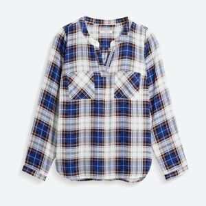 Skies Are Blue size large women Plaid Button Down Shirt Anthropologie